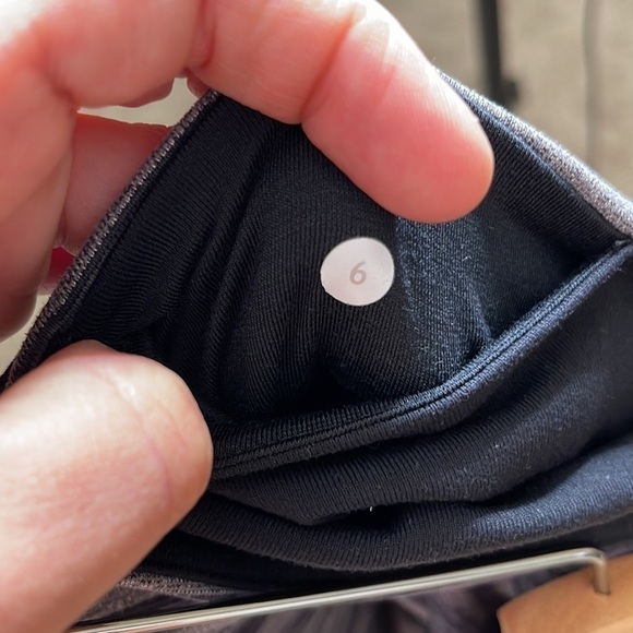 Lululemon Wunder Under Crop Leggings Black Stripes Galore - Picture 5 of 6